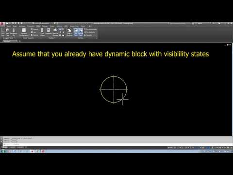 Using AutoCad visibility state block with attribute.