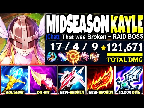 This New Midseason KAYLE ON-HIT BUILD made me RAID BOSS ~ 3shot & 120k+ Dmg ⚡ LoL Kayle s13 Gameplay