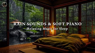 3 Hours Relaxing Sleep Music with Rain Sounds 🎶 Reduce Stress with Raindrops Outside the Window