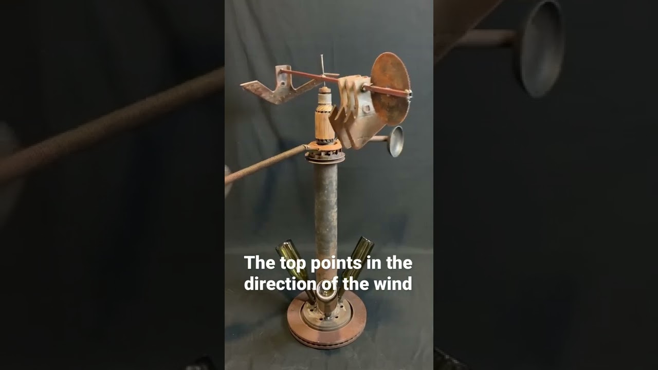Duck Foot Weather Vane - homemade sculpture in action