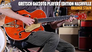 Video thumbnail for No Talking...Just Tones | Gretsch G6120TG Players Edition Nashville Hollow Body | Orange Stain by Peach Guitars