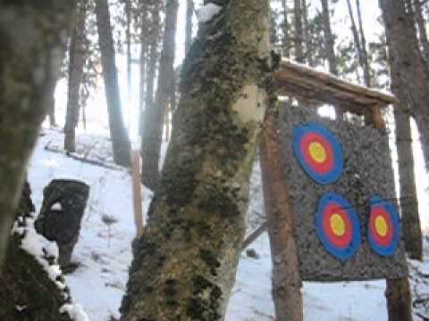 Einschießen im Winter mit meinem neuen Bogen