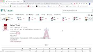 Baseball Savant Tutorial #4: Batter Player Pages