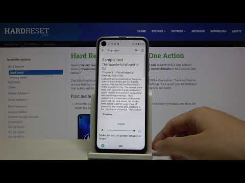 How to Manage Font Settings on MOTOROLA One Action – Font Size