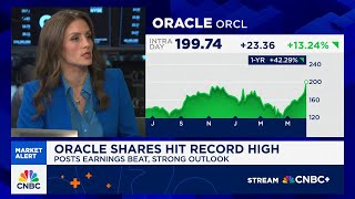 Oracle shares hit record high