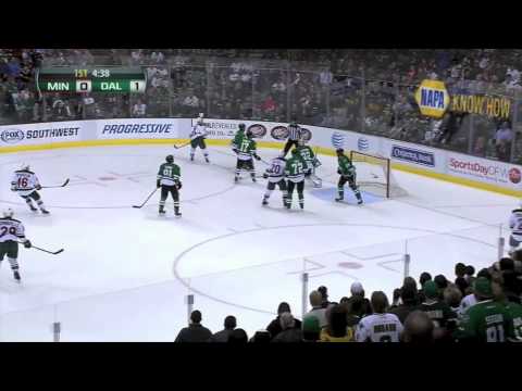 Stickless Erik Cole | Minnesota Wild @ Dallas Stars | Mike Modano Night | 03/08/14