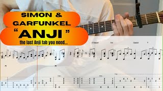 Anji by Simon &amp; Garfunkel - Fingerstyle Guitar Cover with Tabs