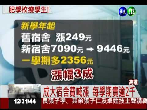 大學宿舍費也喊漲 最高漲3成!
