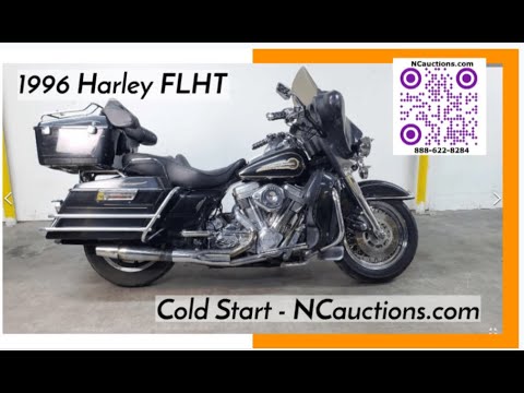 Auctioning Running 1996 Harley-Davidson FLHT Motorcycle Escondido Auctions NCauctions.com
