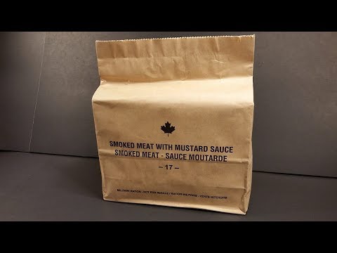 2017 Canadian IMP Review MRE Smoked Meat in Mustard Sauce Meal Ready to Eat Taste Test