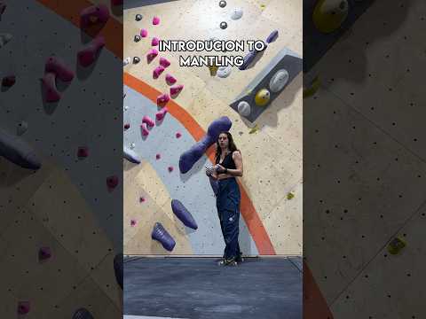 This boulder is a great example of beginner friendly mantle for new climbers to practice! #climb