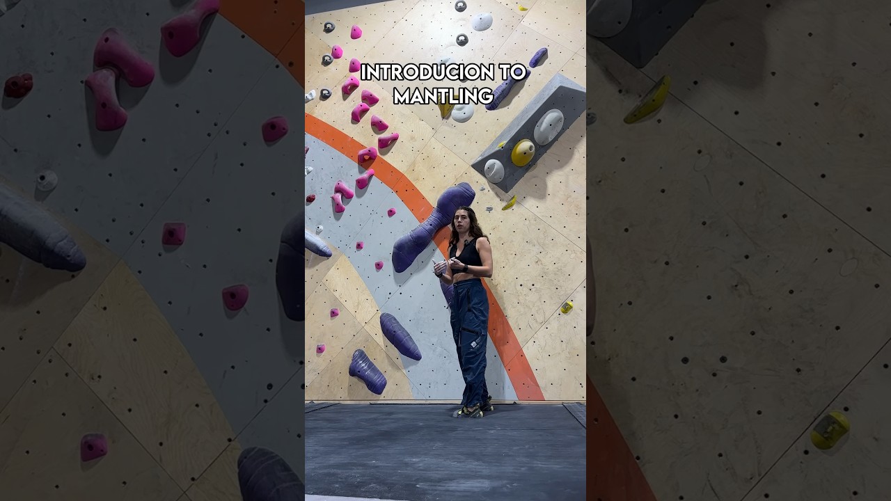 This boulder is a great example of beginner friendly mantle for new climbers to practice! #climb