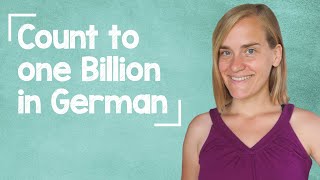 German Lesson (46) - Count to 1 Billion in German - A1