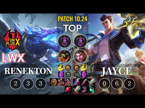 FPX Lwx Renekton vs Jayce Top - KR Patch 10.24
