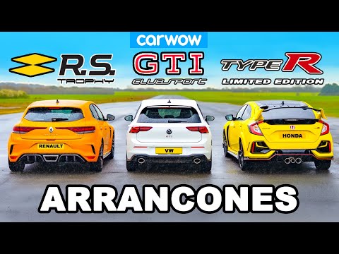 VW Golf GTI Clubsport vs Civic Type R vs Megane Trophy: ARRANCONES