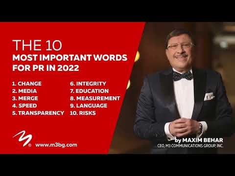 10-те най-важни думи в #PR за 2022 г.