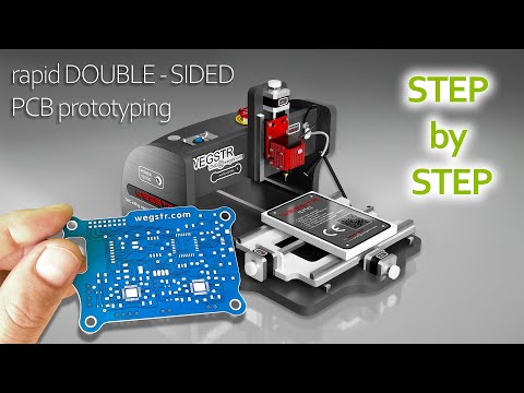 PCB prototyping with UV solder-mask. High precision PCB double-sided - wegstr cnc