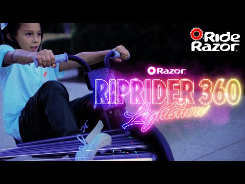 Triratis dviratis Razor RipRider 360 Lightshow, juodos spalvos video