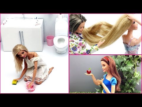 Cinderela I Rapunzel I Branca de Neve versão Boneca Barbie - A História de Barbierela + Barbiezel