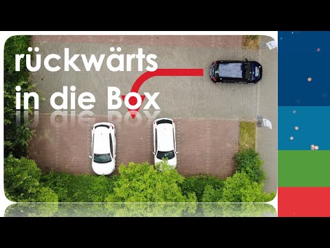 Parking backwards into the box - Driving school