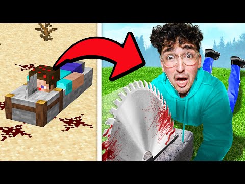 Minecraft, But Any SCARY Build Hack, Happens in Real Life