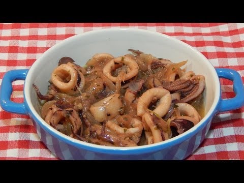Receta de calamares con cebolla