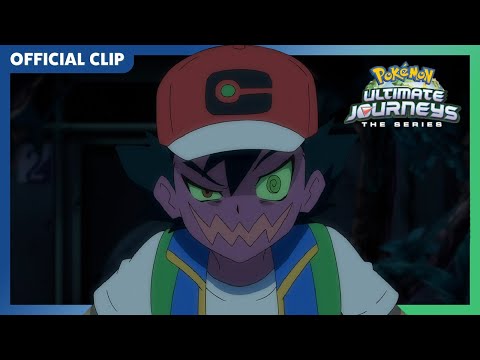 Ghost Train Pokémon Battle | Pokémon the Series: Ultimate Journeys | Official Clip