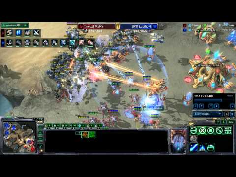 StarCraft 2: K3 Lucifron vs Mouz Mana--TvP--Akilon Wasts