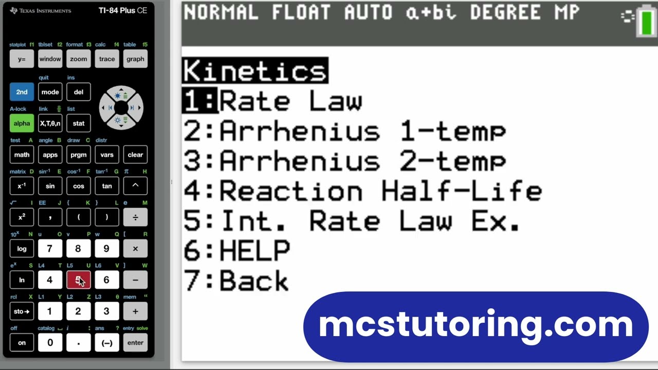 TI-84 Chemistry Solver Program Demo