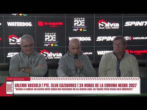 Conferencia de Prensa, Club Cazadores Tres Arroyos, 24 Horas de la Corvina Negra 2027