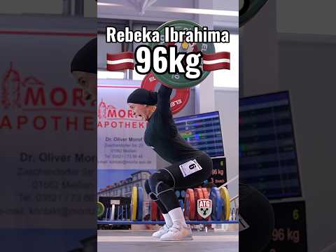 Rebeka Ibrahima (formerly Koha) Latvia 96kg Comeback Snatch Slow Motion #weightlifting