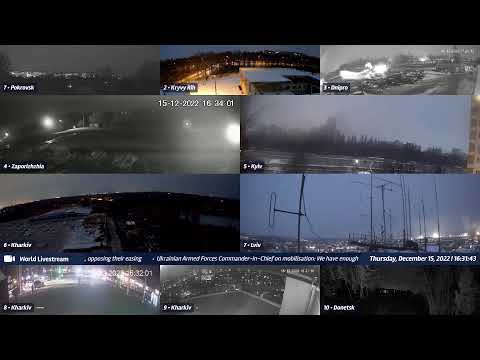 Live views from Ukraine 12/15/2022 A - Kramatorsk, Kharkiv, Kyiv, Zaporizhzhia and other cities