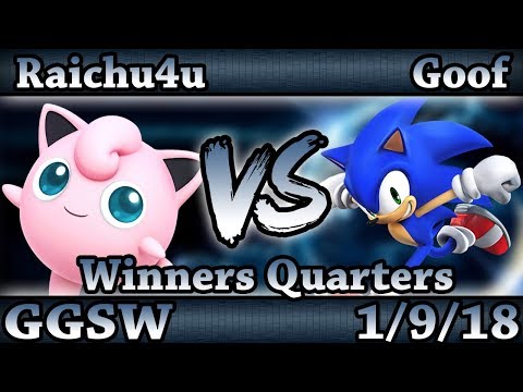 GGSW 66 - Raichu4u (Jigglypuff) Vs. Goof (Sonic) Smash Wii U Winners Quarters - Smash 4