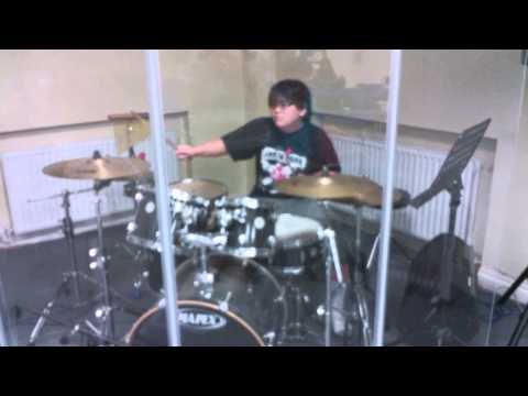 Kieron kai playing drums