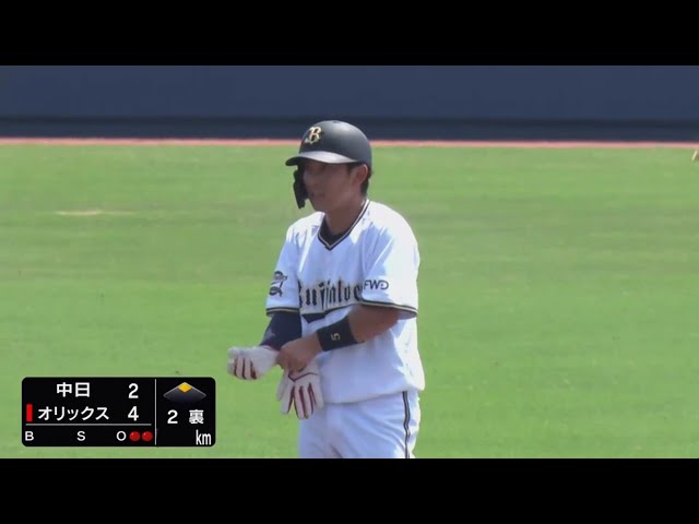 【ファーム】バファローズ・西野が変化球を捉えて勝ち越しタイムリー!! 2020/8/6 B-D(ファーム)