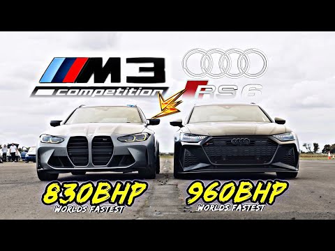 The FASTEST Wagons Battle BMW M3 Touring vs Audi RS6 @officially_gassed @mannoluk #bmw #audi
