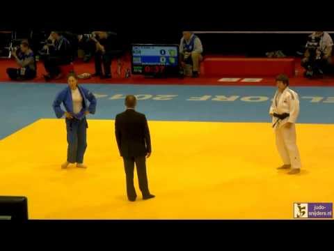Judo 2014 Grand Prix Dusseldorf: Park (KOR) - Surakatova (RUS) [-63kg]