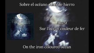 Alcest - Sur L'ocean Couleur de Fer | French | English | Spanish Lyrics - Líricas