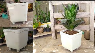 How to Make White Beautiful Pot for Indoor Plant