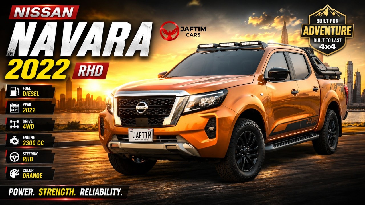 Nissan Navara S ASF 2022 | 2.3L DIESEL | AT | RHD | 4X4 SPORT WITH BASKET | ROOF TOP MOUNTED LED LIGHTS | DOWNHILL video