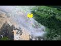 Wingsuit Flight Smashing Through A Waterfall At 164 Km H
