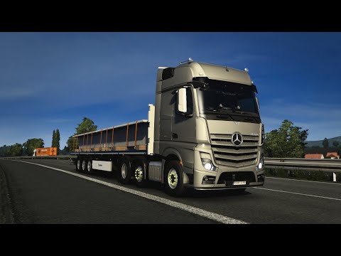 ETS2 | Mercedes-Benz Actros MP4 455 | Ostrava CZ to Krakow PL | Concrete Beams 14t