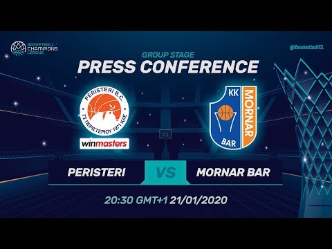 Peristeri winmasters v Mornar Bar - Press Conference - Basketball Champions League 2019-20