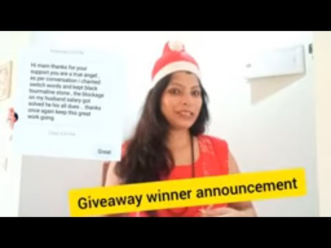 GIVEAWAY WINNER ANNOUNCEMENT2019