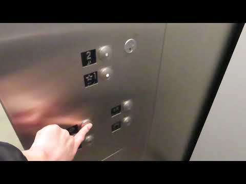 Schumacher hydraulic elevator (West) at Communication Arts building, UNI, Cedar Falls IA