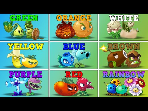 Random 9 Pair Color Plant Team Battlez - Who Will Win? - PvZ 2 Team Plants vs Team Plants
