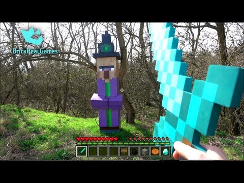 Realistic Minecraft Witch vs Diamond Sword IRL