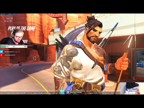 Arrge Insane Hanzo - 34 elims! POTG! [ Overwatch Season 27 Top 500 ]