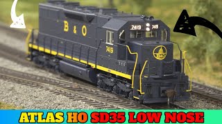Atlas HO EMD SD35 Low Nose | ESU LOKSound, LED Lighting & Smooth DCC Model Train Performance!