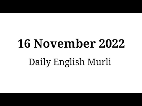 Murli in English 16 November 2022